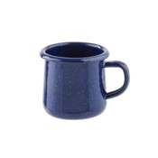 blue enamelware mug