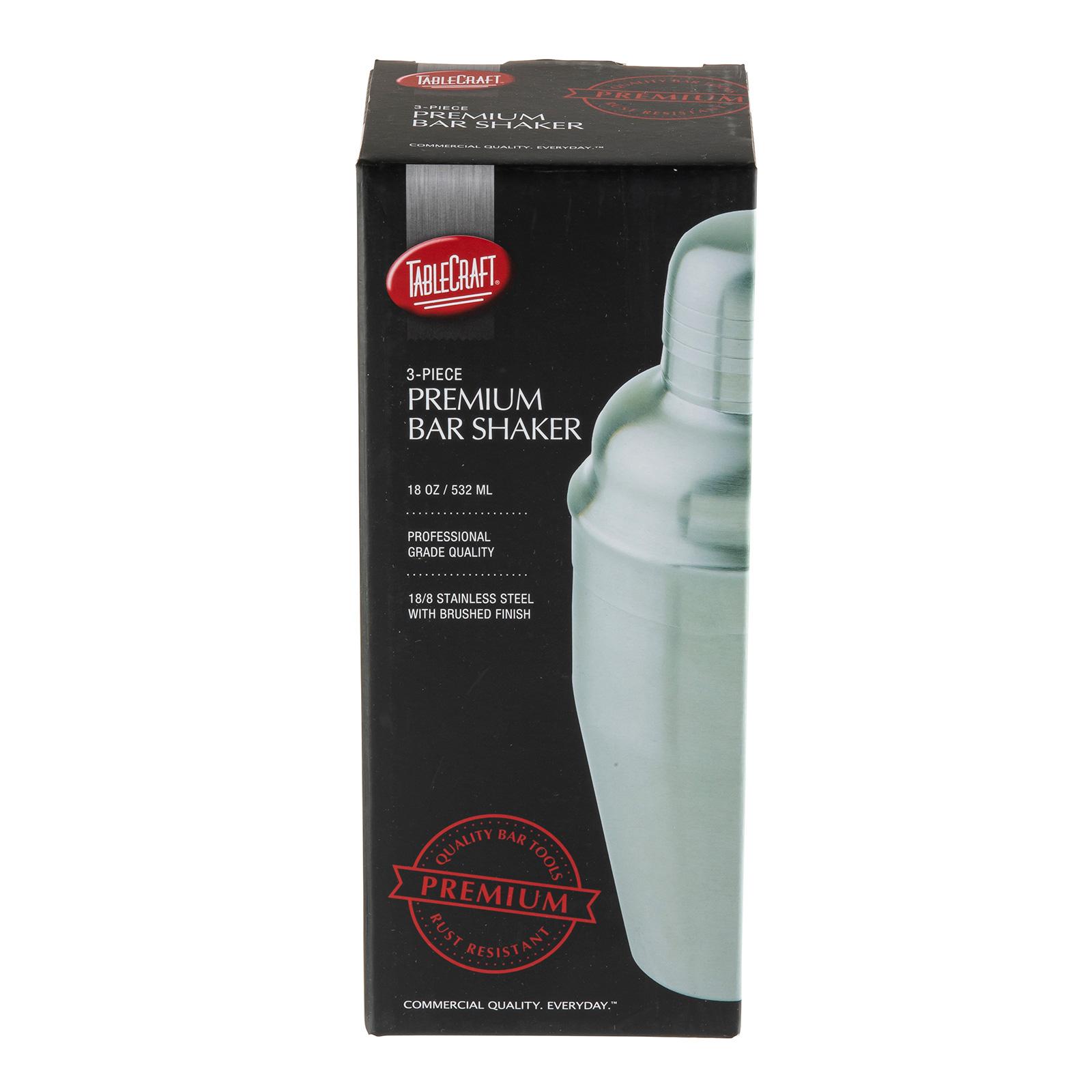 18 oz Premium Barware 3-Piece Cocktail Shaker