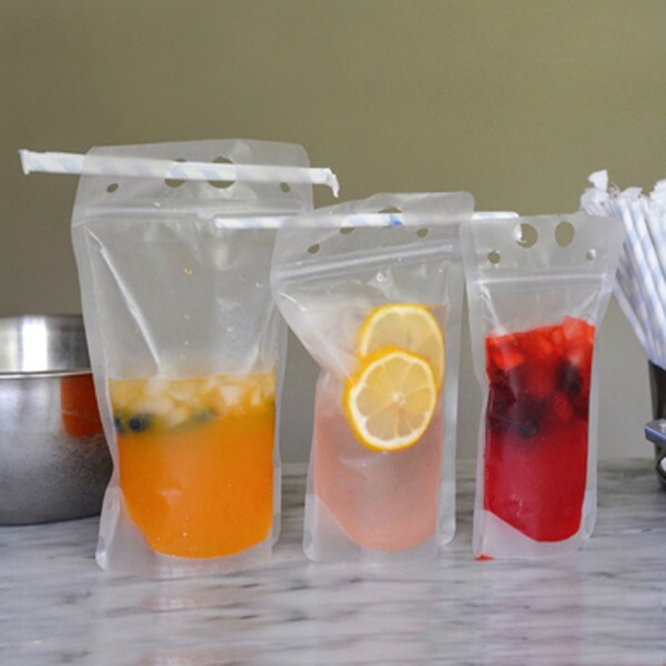 Clear Plastic Drink Pouch To-Go - AMS Printing