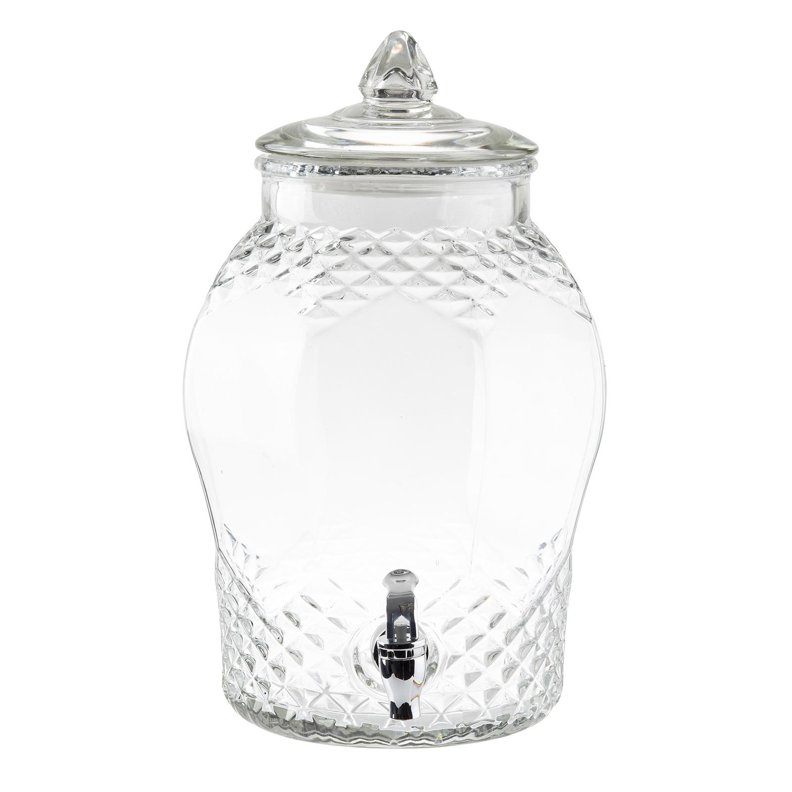 2 Gal Decorative Glass Beverage Dispenser