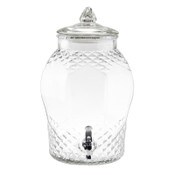 decorating glass beverage dispenser