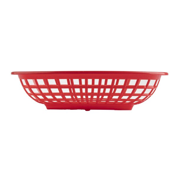 Tablecraft HM1175R 8-1/4X3-1/4 Hand Woven Ridal Red Round Basket