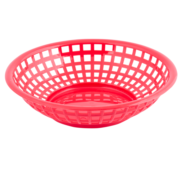 red round basket