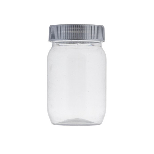 8 oz Eco Mason Tapered Glass Jar with White Lid