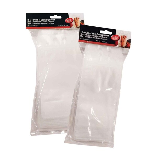 10 oz To-Go Beverage Pouch, Pack of 50