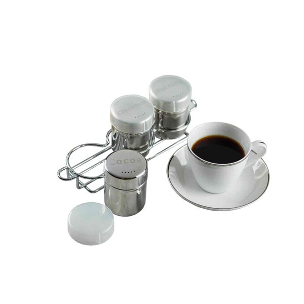 6 oz Coffee Shaker 3-Piece Set with Rack