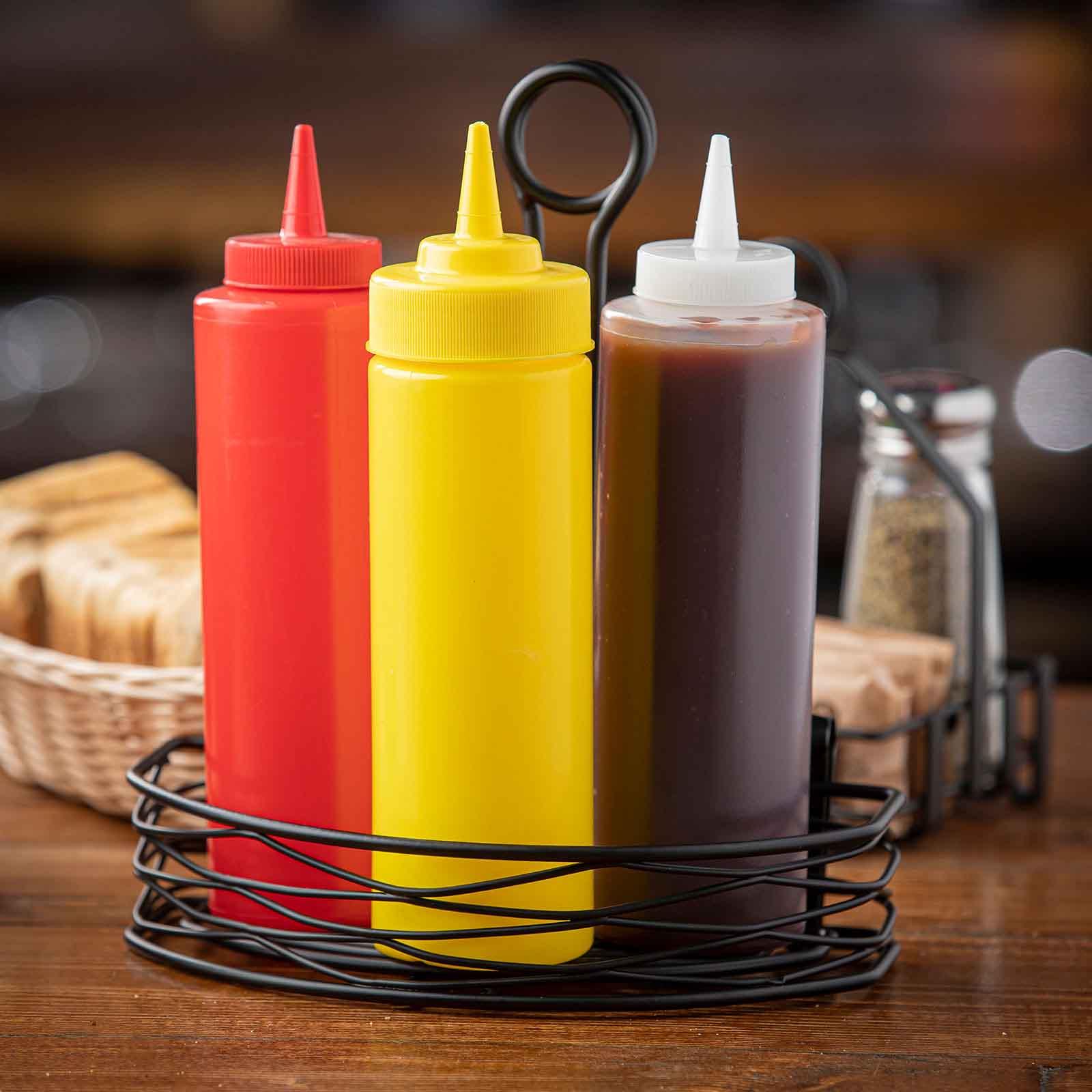 12 oz Squeeze Bottle, Yellow with Cone Tip and Yellow Top