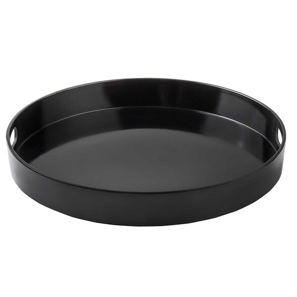Black serving tray