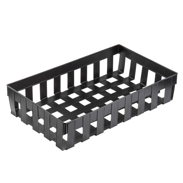 our goods Woven Plastic Storage Basket - Black