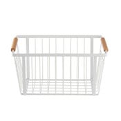 white storage basket with handles