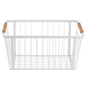White storage basket with handles