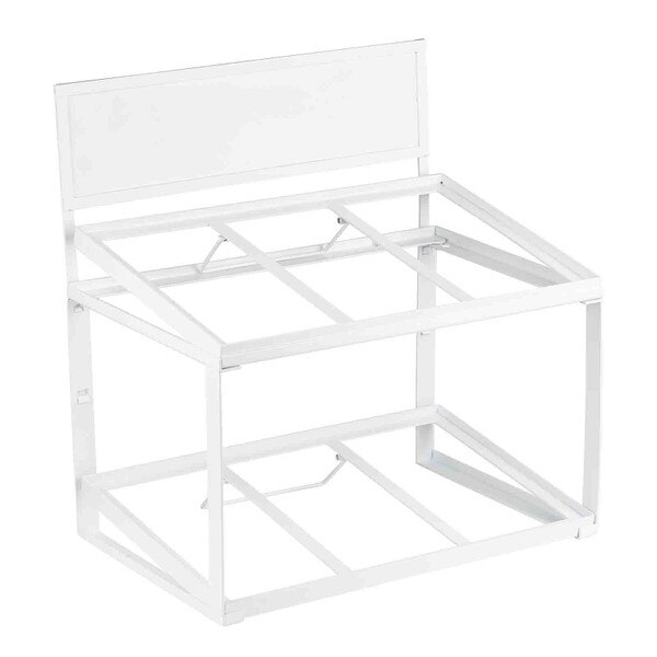 Two-Tiered Crate Frame Riser, White