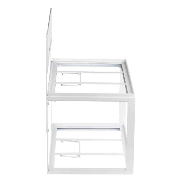 Two-Tiered Crate Frame Riser, White