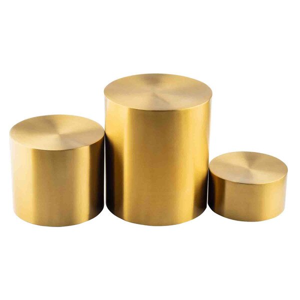 Gold Riser Round Nesting Round Riser Set, Gold