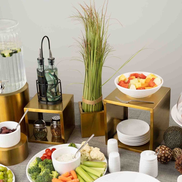 Nested Riser Set Nesting Round Riser Set, Gold