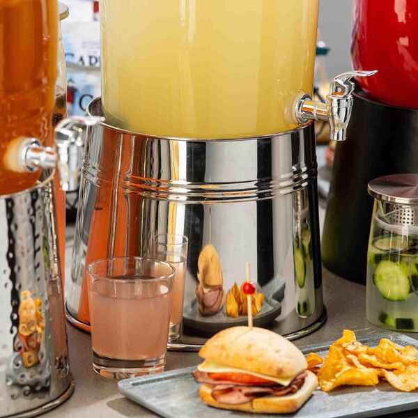 Banded Stainless Steel Beverage Dispenser Base