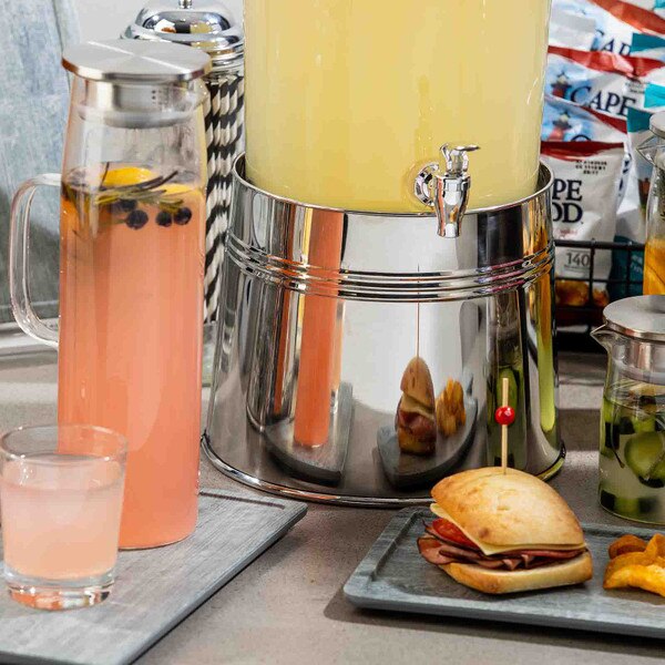 Banded Stainless Steel Beverage Dispenser Base