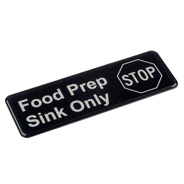 Table Prep. Sign Rectangular Sign