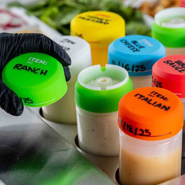 Top Cap Set Ids Writable ID Covers for Invertatop End Caps, Assorted Colors, Set of 6