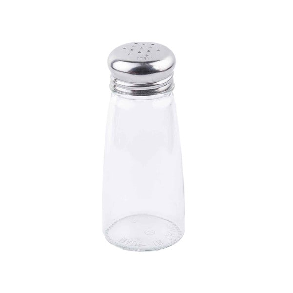 Glass Salt and Pepper Shaker Set – silver top - The Party Rentals Resource  Company