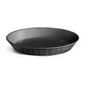 black round plastic plate