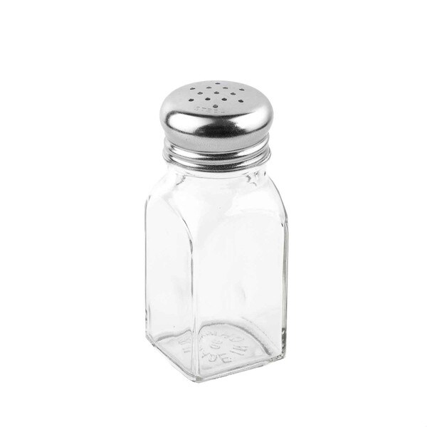 3 oz Square Glass Salt & Pepper Shakers (24 ea)