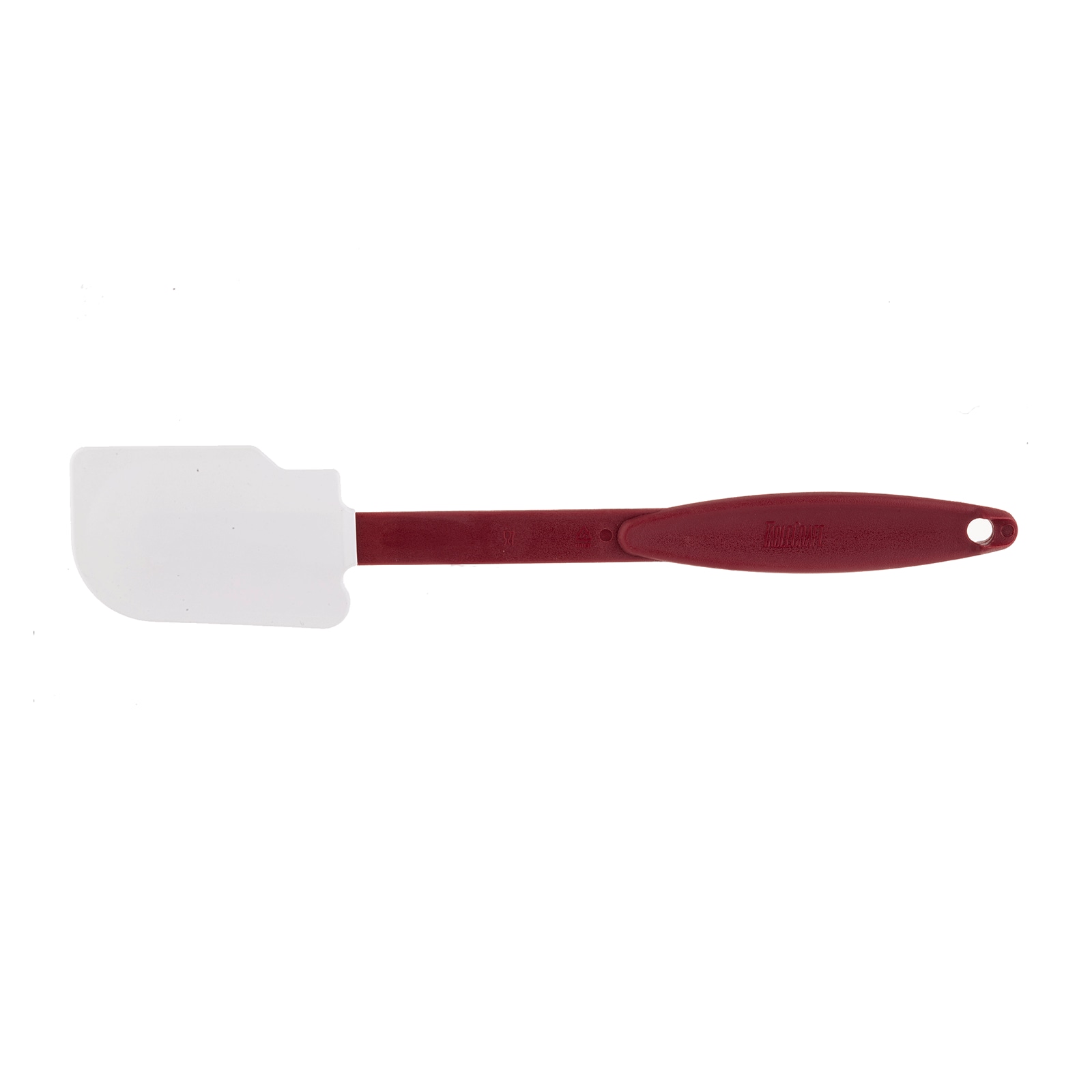 Restaurantware 10.6 inch x 2.2 inch Silicone Spatula, 1 Flat Flexible Spatula - Dishwasher-Safe, withstands Heat Up to 570F, Purple Silicone Mixing