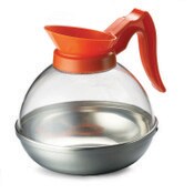 coffee decanter with orange handle