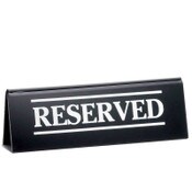 reserved table tent