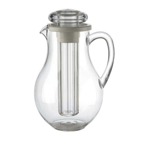 Tablecraft 319 2 Qt. Polycarbonate Pitcher with Ice Core