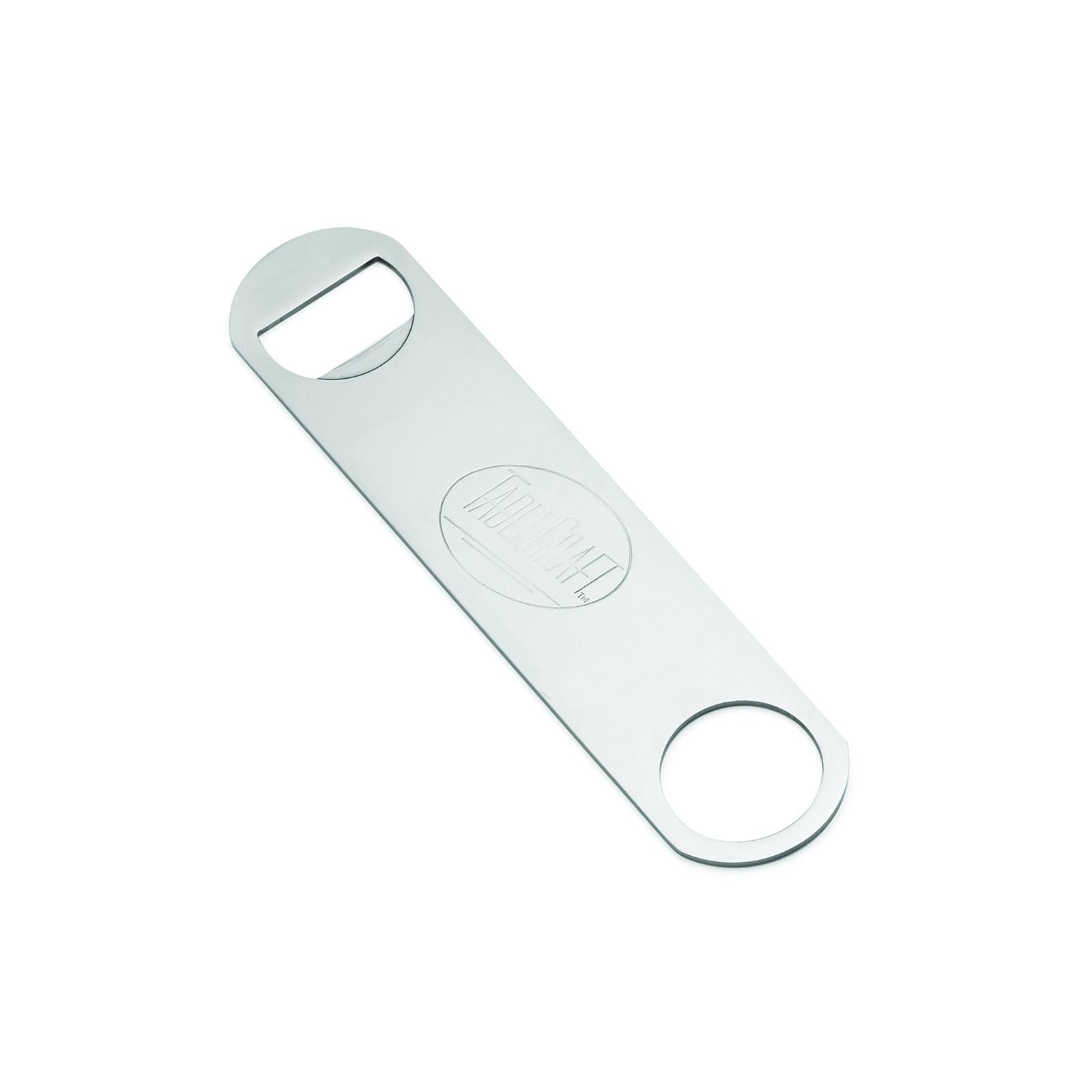 Tablecraft 7" Stainless Steel Hand-Held Flat Bottle Opener - Thumbnail 2