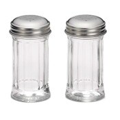 Tablecraft 10106 Spice Jar, 2 oz., Glass, Resealable Stainless Top