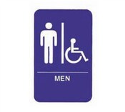 Sign "Men/Accessible" Blue