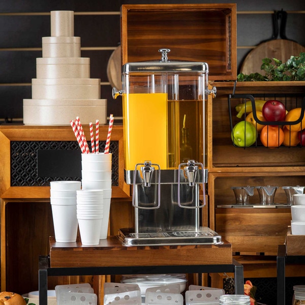 Rectangular Container Dispenser Rectangular Double Beverage Dispenser