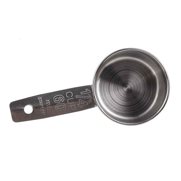 Tablecraft 724A 1/4 Cup Stainless Steel Measuring Cup