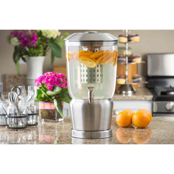 2.5 gal Stainless & Plastic Beverage Dispenser