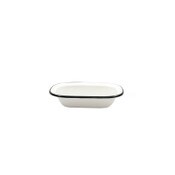 18 oz white enamelware serving pan