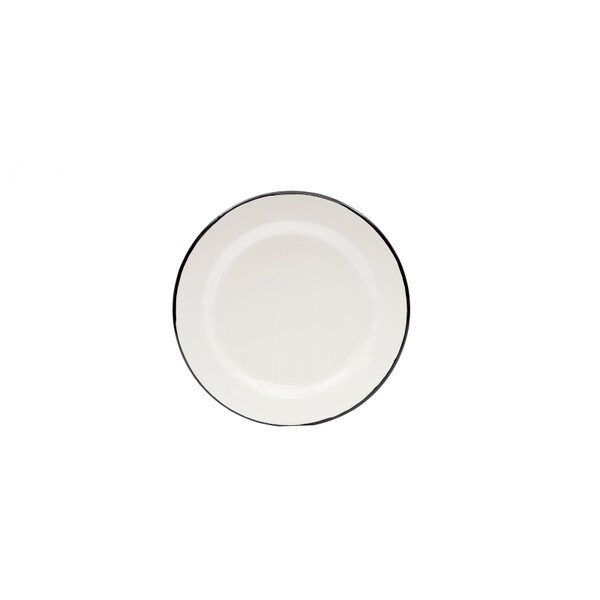 8" enamelware plate