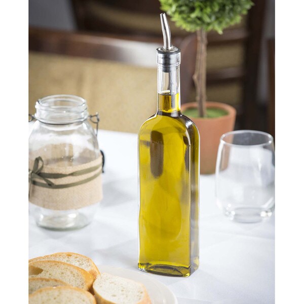 Prima Olive Oil Bottle with Stainless Steel Pourer 16oz / 473ml