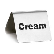 cream table tent