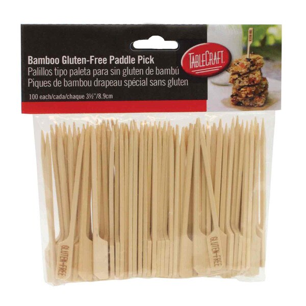 "Gluten Free" Bamboo Paddle Pick, Pack of 100