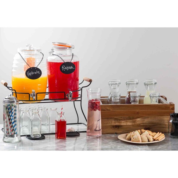 Triple Cold Beverage Dispenser with Stand