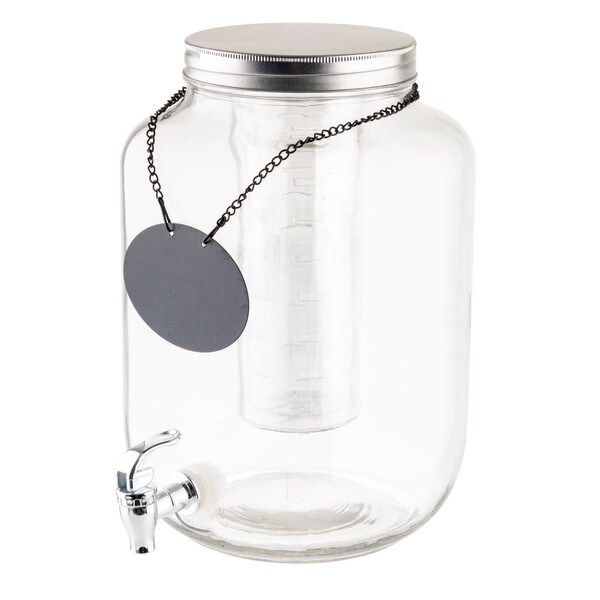 1.5 Gallon Glass Mason Jar Beverage Dispenser with Galvanized Stand – 3  Little Birds Event Planning