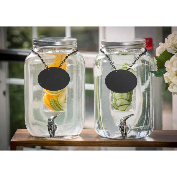 Mason Jar Glass Drink Dispenser (2 Gallon)