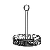 TableCraft Versa Condiment Rack, Steel, Black, 18.42 x 18.42 x 26.04 cm