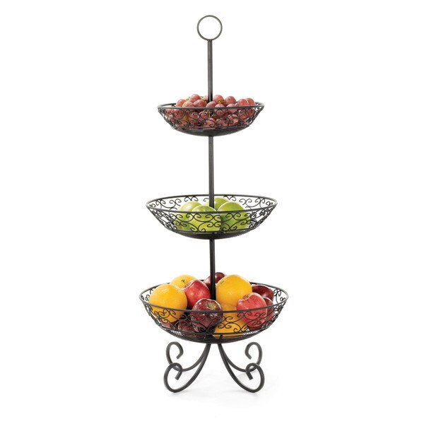 Mediterranean Collection™ ThreeTiered Fruit Basket, 10, 12 & 14" Baskets