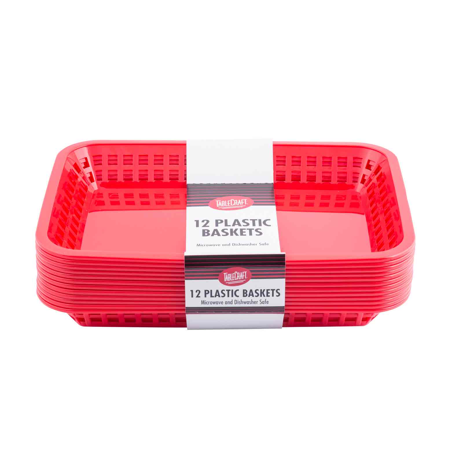 Red Mas Grande Rectangular Basket, Pack of 12