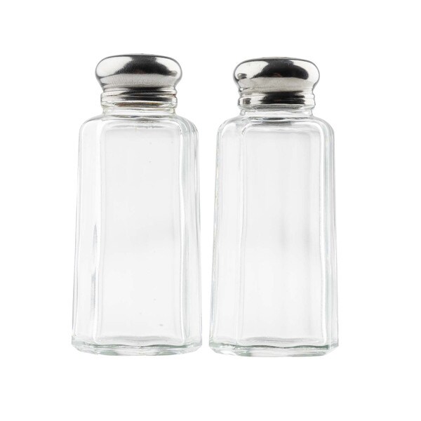 Paneled Glass 1.5 oz Salt & Pepper Shakers (24ea)