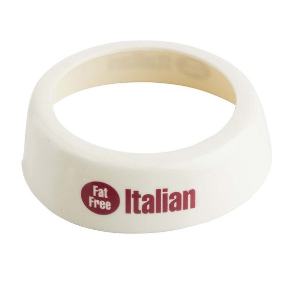Salad Dressing White Collars, Maroon Print, Fat Free Italian
