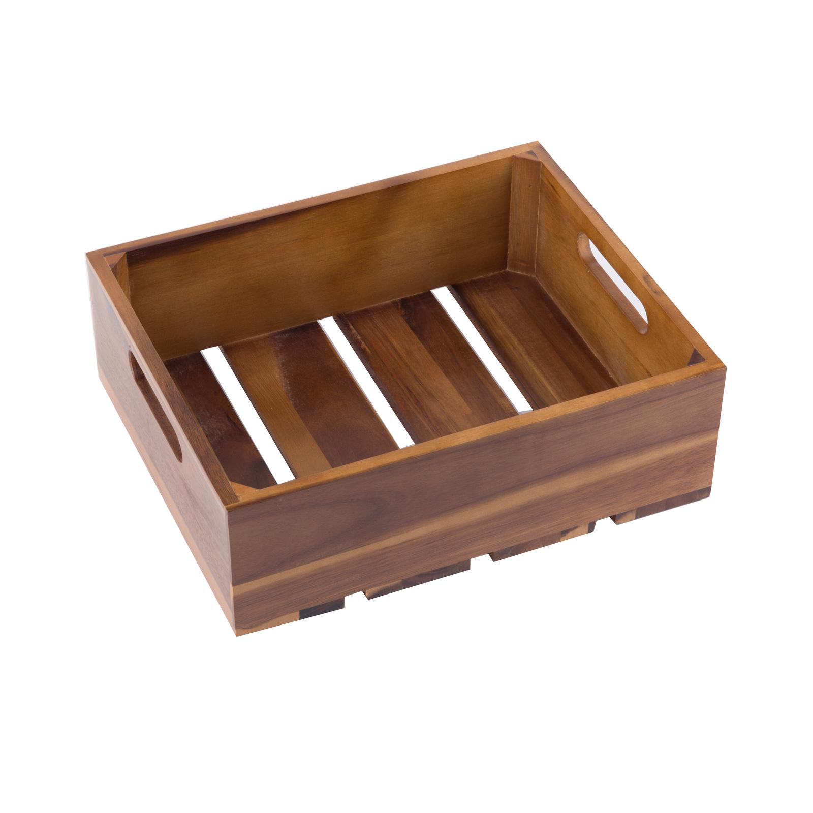 Gastronorm Display Crate, Half Size, Acacia, 4¼